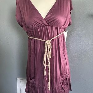 Mauve VNeck Dress